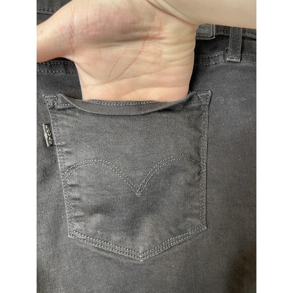 Levis 315 Shaping Bootcut Jeans Womens 32x32 Black Stretch Denim Mid Rise - Picture 8 of 14